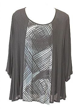 MODESCE Women's Rebecca Swing Tunic - Plus in Black (view 2)