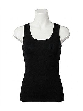 Angel Apparel Knit Tank Top in Black (view 1)
