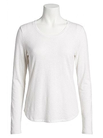 Tribal Crew Neck Top With Button Back Detail in Cream (view 1)