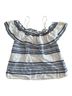 Splendid Stripes White Blue Short Sleeve Blouse Size XL - photo 2