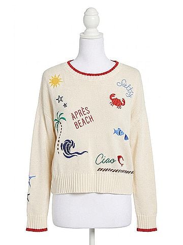 Z Supply Seas The Day Sienna Sweater in White (view 1)