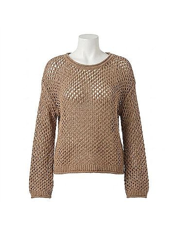 Z Supply Cala Shimmer Crochet Sweater in Campfire (view 1)