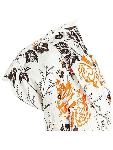 Victoria Beckham Victoria Beckham floral print cut open back belted dress (view 2)