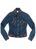 Cache Solid Blue Brown Denim Jacket Size XS - photo 1
