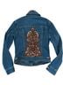 Cache Solid Blue Brown Denim Jacket Size XS - photo 2