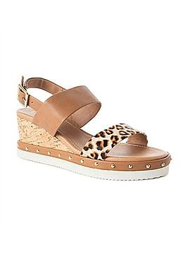 Myra Women's Day Dreamer Wedge Sandal in Cheetah/Brown (view 1)