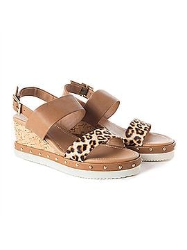 Myra Women's Day Dreamer Wedge Sandal in Cheetah/Brown (view 2)
