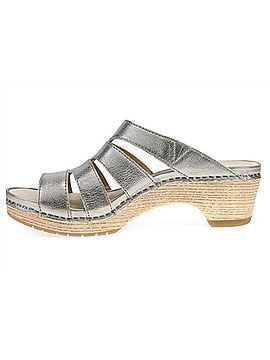 Dansko Women's Lyndi Metallic Sandal in Platino (view 2)