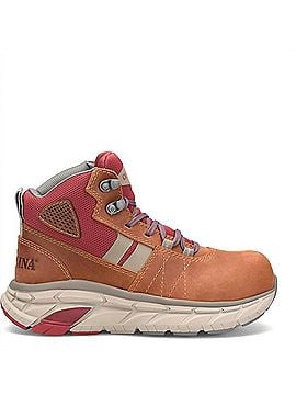 Carolina Women's Align Azalea Safety Toe Work Shoe in Brown/Burgundy (view 2)