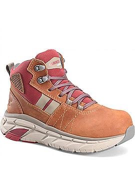 Carolina Women's Align Azalea Safety Toe Work Shoe in Brown/Burgundy (view 1)