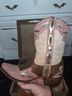 Junk Gypsy 100% Leather Pink Silver Brown Boots Size 7 1/2 - photo 3