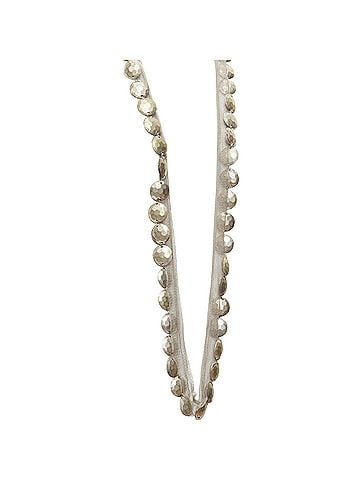 Lanvin Lanvin Alber Elbaz hammered coins mesh ribbon embellished long necklace (view 2)