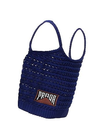 Prada Prada logo crochet knit tank top (view 1)