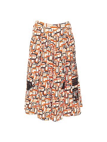 Prada Prada Runway geometric link print midi skirt (view 1)