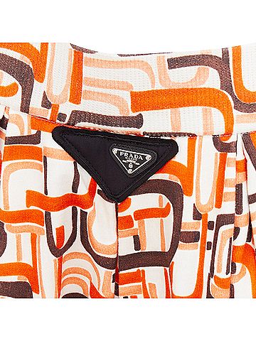 Prada Prada Runway geometric link print midi skirt (view 2)