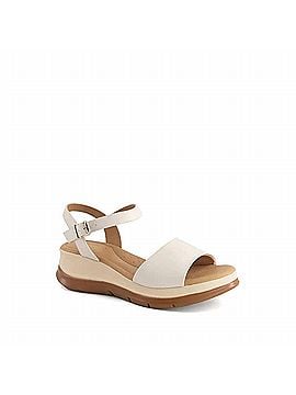 Andrea Women's Ankle-Strap Sandal in Bone (view 1)