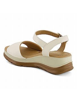 Andrea Women's Ankle-Strap Sandal in Bone (view 2)