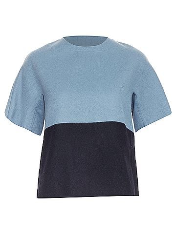 The Row The Row bicolor crew neck half sleeve top (view 1)