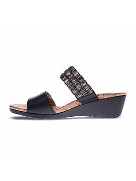 Revere Women's Sorrento Wedge Sandal in Onyx (view 2)