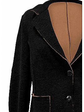 Femme Fatale Women's Lindz Knit Equestrian Blazer in Black/Toffee (view 2)