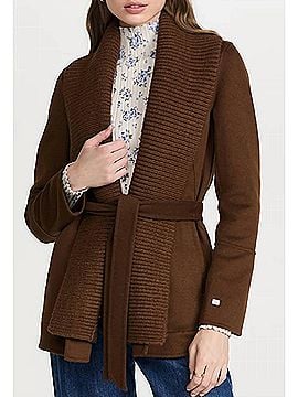 Soia & Kyo Gabby Fitted Wool Coat in Chestnut (view 2)