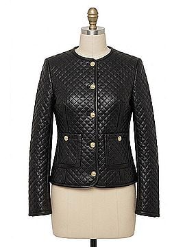 Dolce Cabo Faux Leather Quilted Jacket in Black (view 1)