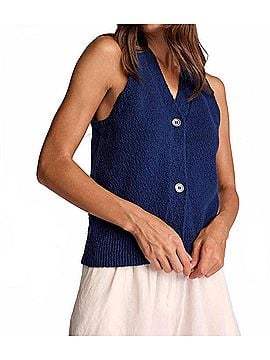 Sundays Zya Sweater Vest in Navy (view 2)