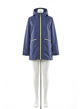 Tribal Water Repellent Lightweight Hooded Coat in Marine (view 1)