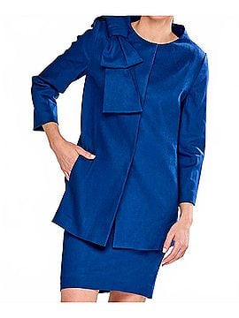 Sara Campbell Sabrina Bow Jacket in Admiral Blue (view 2)