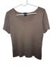 Lands' End Brown Short Sleeve Blouse Size M - photo 1