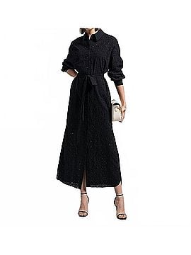 EXQUISE Kiara Midi Dress in Black (view 2)