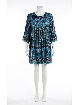 Velzera India Print Mini Dress in Blue (view 1)