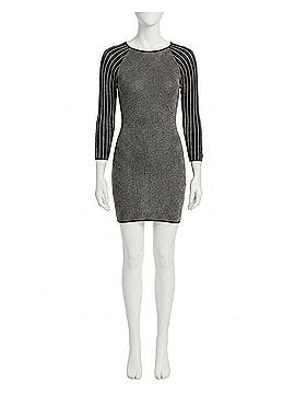 Reiss Metallic Mini Dress in Black (view 1)