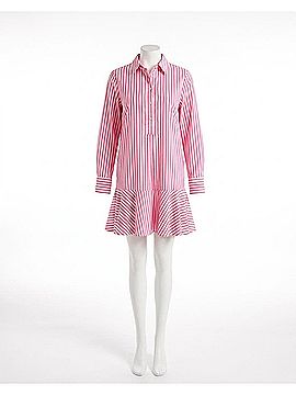 Livro The Polly Shirt Dress in Raspberry Pinstripe (view 1)