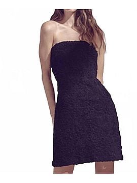 Storia Flowered Mini Dress in Black (view 2)