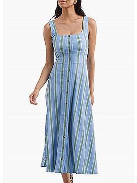 SMITH & QUINN Diana Button Front Dress in Hydrangea Stripe (view 2)