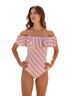 Topshop Stripes Multi Color One Piece Swimsuit Size 10 - photo 1