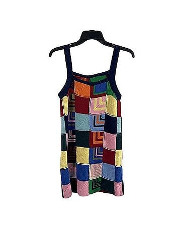 RE/DONE Knitted Square Neck Patchwork Dress Casual Dress (view 2)