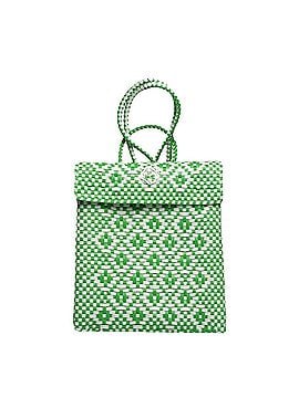 Lolas Collection Women's Medium Handmade Aztec Backpack in Green (view 1)