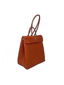 Lolas Collection Women's Medium Braided Backpack in Orange (view 2)