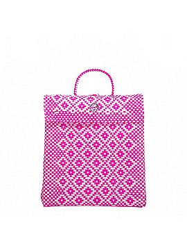 Lolas Collection Women's Medium Handmade Aztec Backpack in Pink (view 1)