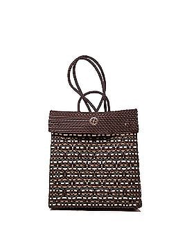 Lolas Collection Women's Small Handmade Woven Backpack in Taupe (view 1)