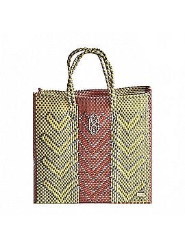 Lolas Collection Women's Medium Woven Regular Strap Tote Bag in Orange/Yellow (view 1)