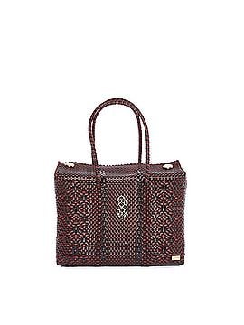 Lolas Collection Women's Signature Aztec Travel Case Bag in Burgundy/Black (view 1)