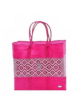 Lolas Collection Women's Medium Aztec Band Regular Strap Tote Bag in Pink (view 1)