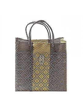 Lolas Collection Women's Medium Handmade Regular Strap Tote Bag in Yellow/Gray (view 1)