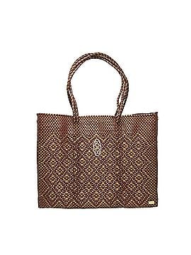 Lolas Collection Women's Travel Handmade Aztec Tote Bag With Clutch in Burgundy/Gold (view 1)