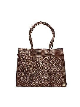 Lolas Collection Women's Travel Handmade Aztec Tote Bag With Clutch in Burgundy/Gold (view 2)