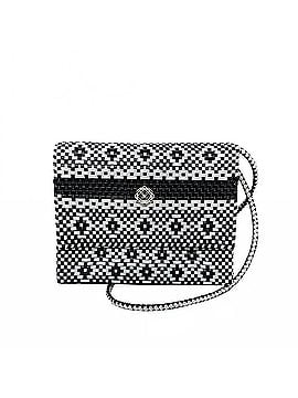 Lolas Collection Women's Handmade Aztec Stripe Long Braided Strap Crossbody Bag in Black (view 1)