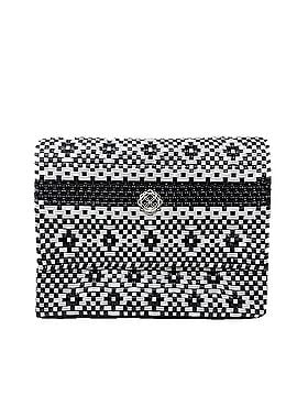 Lolas Collection Women's Handmade Aztec Stripe Long Braided Strap Crossbody Bag in Black (view 2)